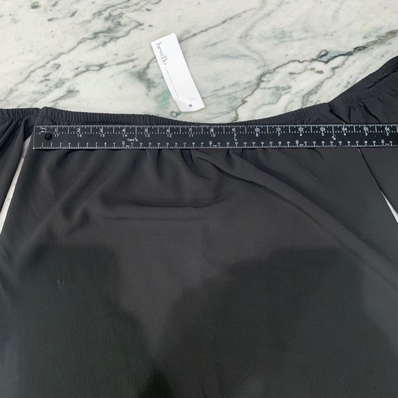 Boutique Bevelo Off Shoulder Black Top Blouse Medium Bardot Julie Billiart Tyche - Picture 9 of 13